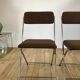 Pair of folding chairs eyrel made in france 1970s