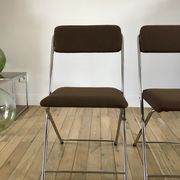 Pair of folding chairs eyrel made in france 1970s