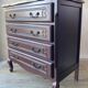 Commode style Louis Xv rénovée - plateau bois naturel et teinte profonde