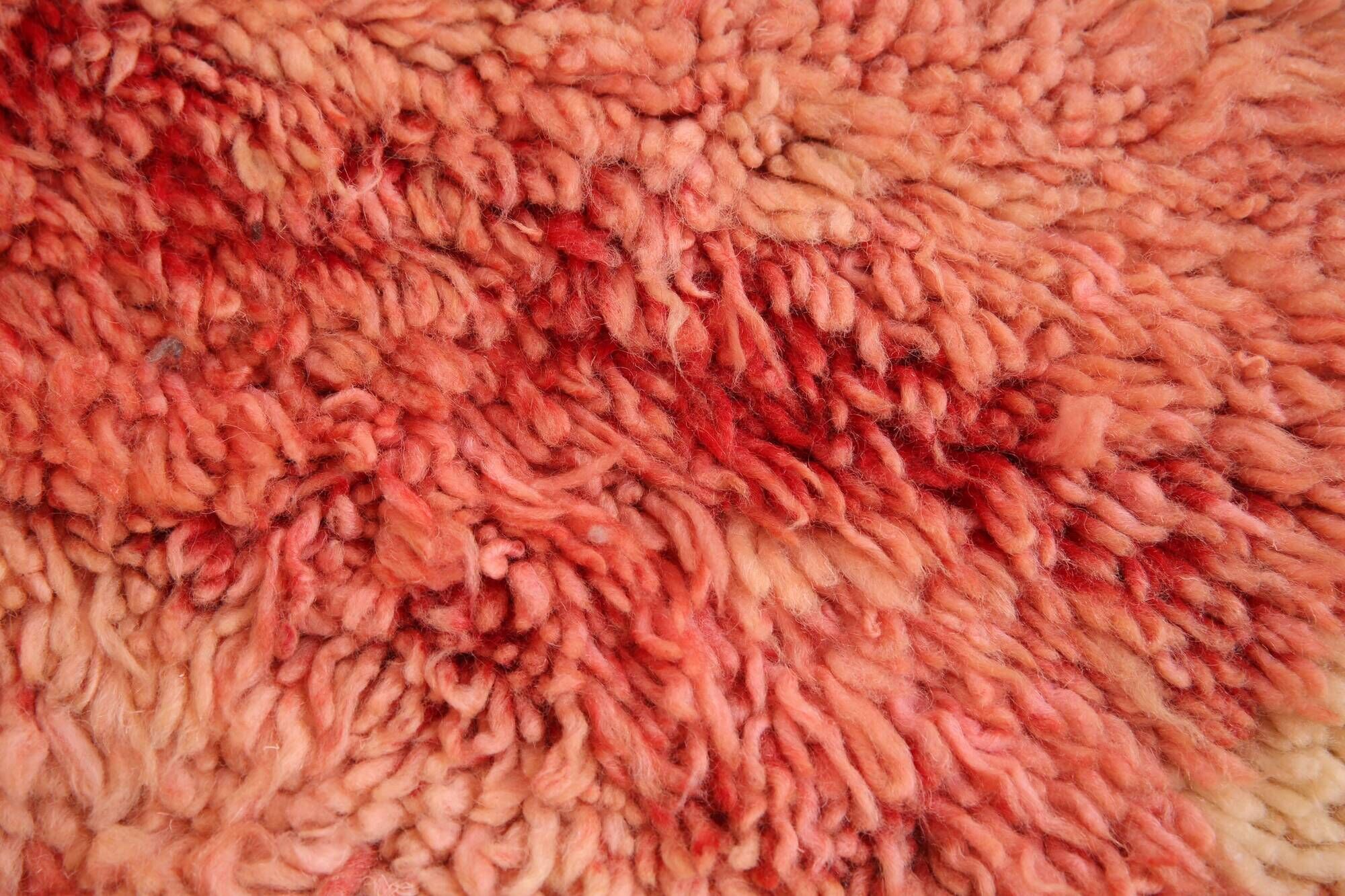 Peach Vintage Moroccan 175 x 246 cm, Berber Wool Rug Handmade, Boho Rug