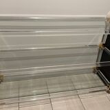 Console shelf in plexiglass and glass