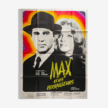 Original cinema poster "Max and the Scrap Dealers" Romy Schneider 120x160cm 1971