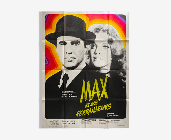 Original cinema poster "Max and the Scrap Dealers" Romy Schneider 120x160cm 1971