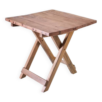 Square Folding Coffee Table - 50cm - Recycled Wood