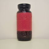 vintage large brown & red West Germany vase Bay