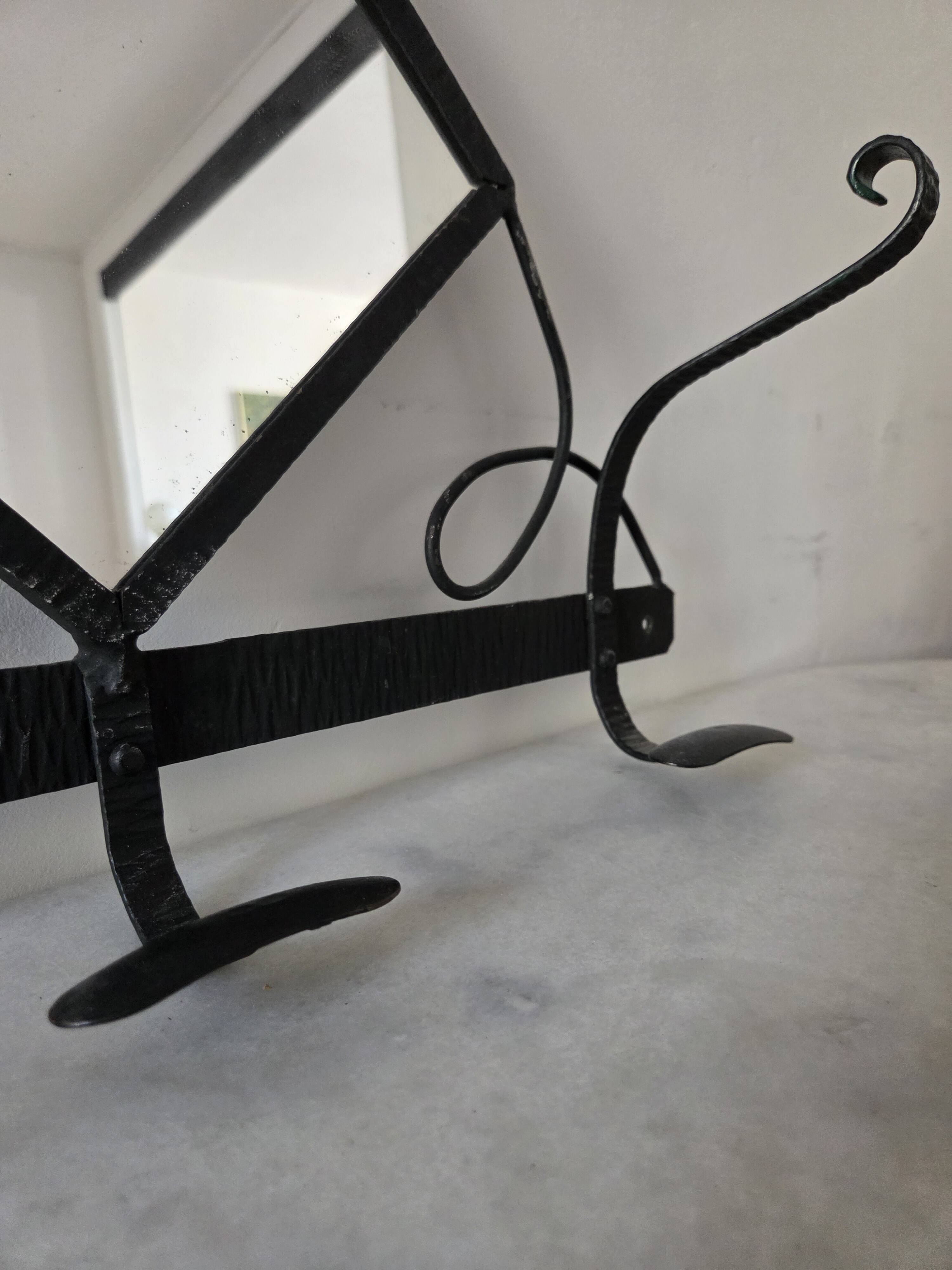 Wrought iron coat rack