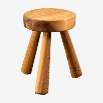 Solid pine stool by Ingvar Hildingsson