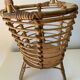 Vintage tripod plant/book holder in rattan – Mid-Century circa 1960