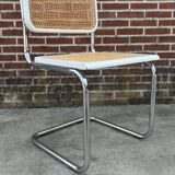Cesca design chair model b32 in chrome white