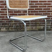 Cesca design chair model b32 in chrome white