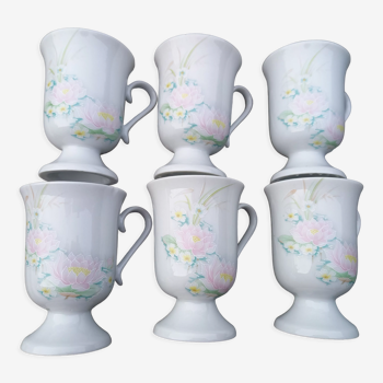 6 mazagran porcelaine blanche