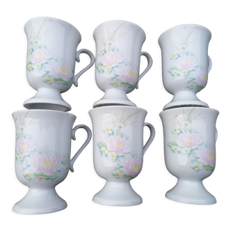 6 mazagran porcelaine blanche