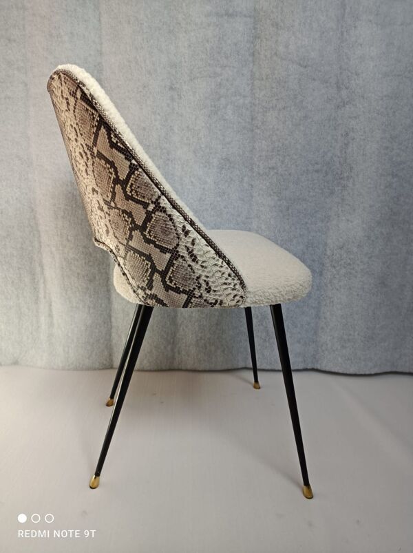 Chaise tonneau des années 1960, restauration d'art