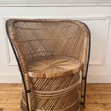Fauteuil en osier vintage