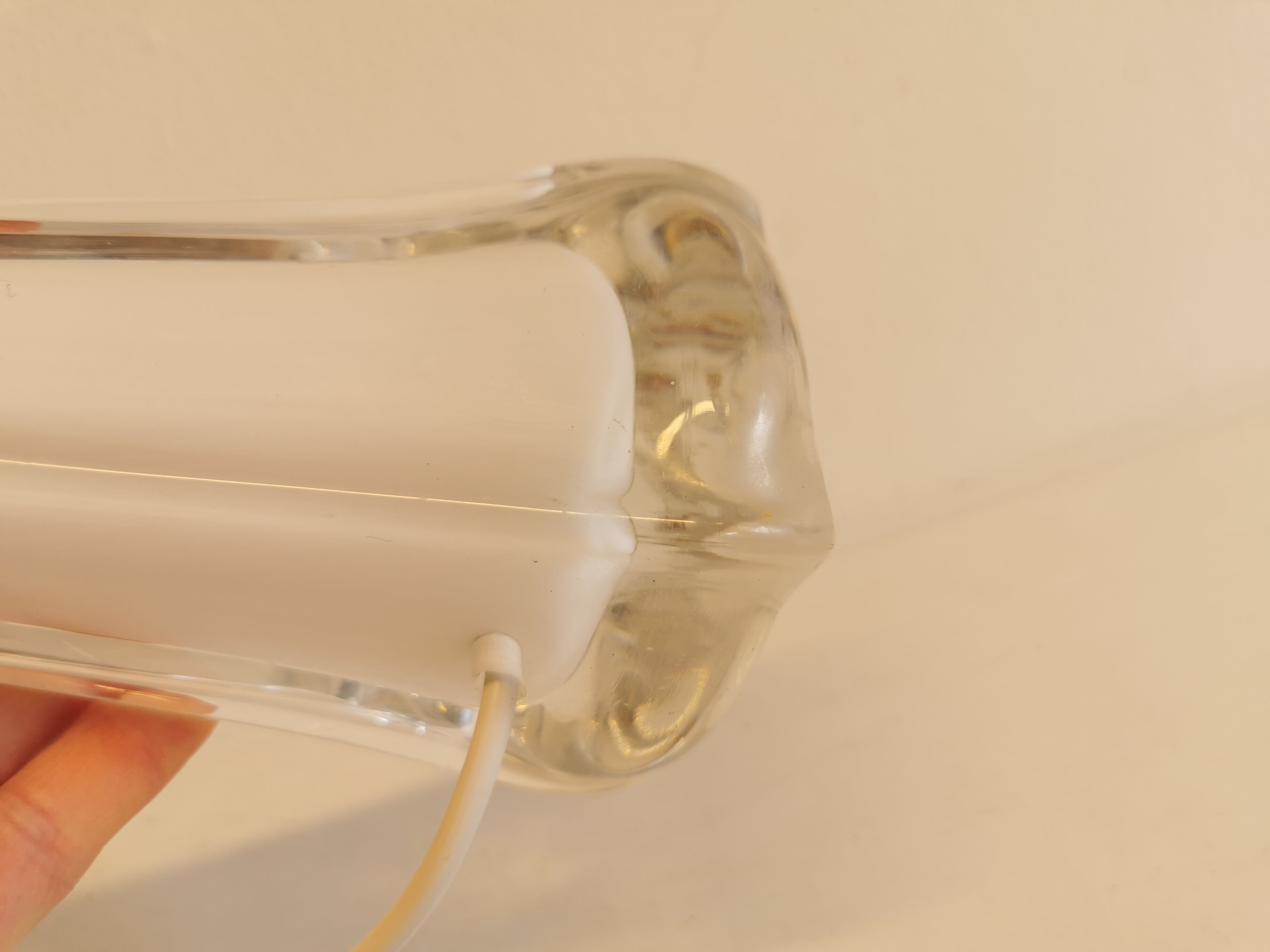 Pied de lampe avec plusieurs couches de verre