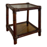 Vintage rattan side table