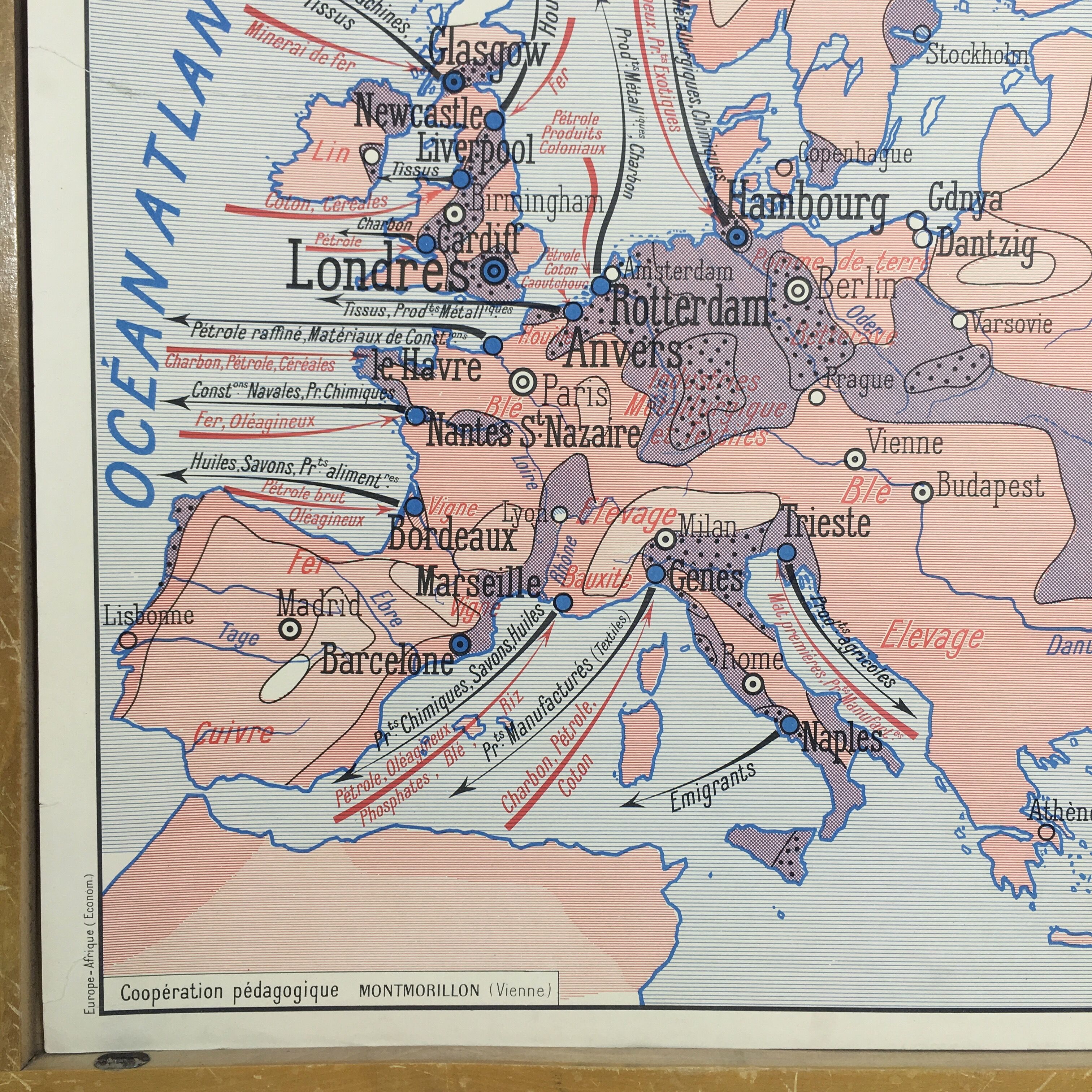 School Affoche geographical Europe Africa double sided