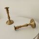 Pair of old candlesticks in solid gilded brass