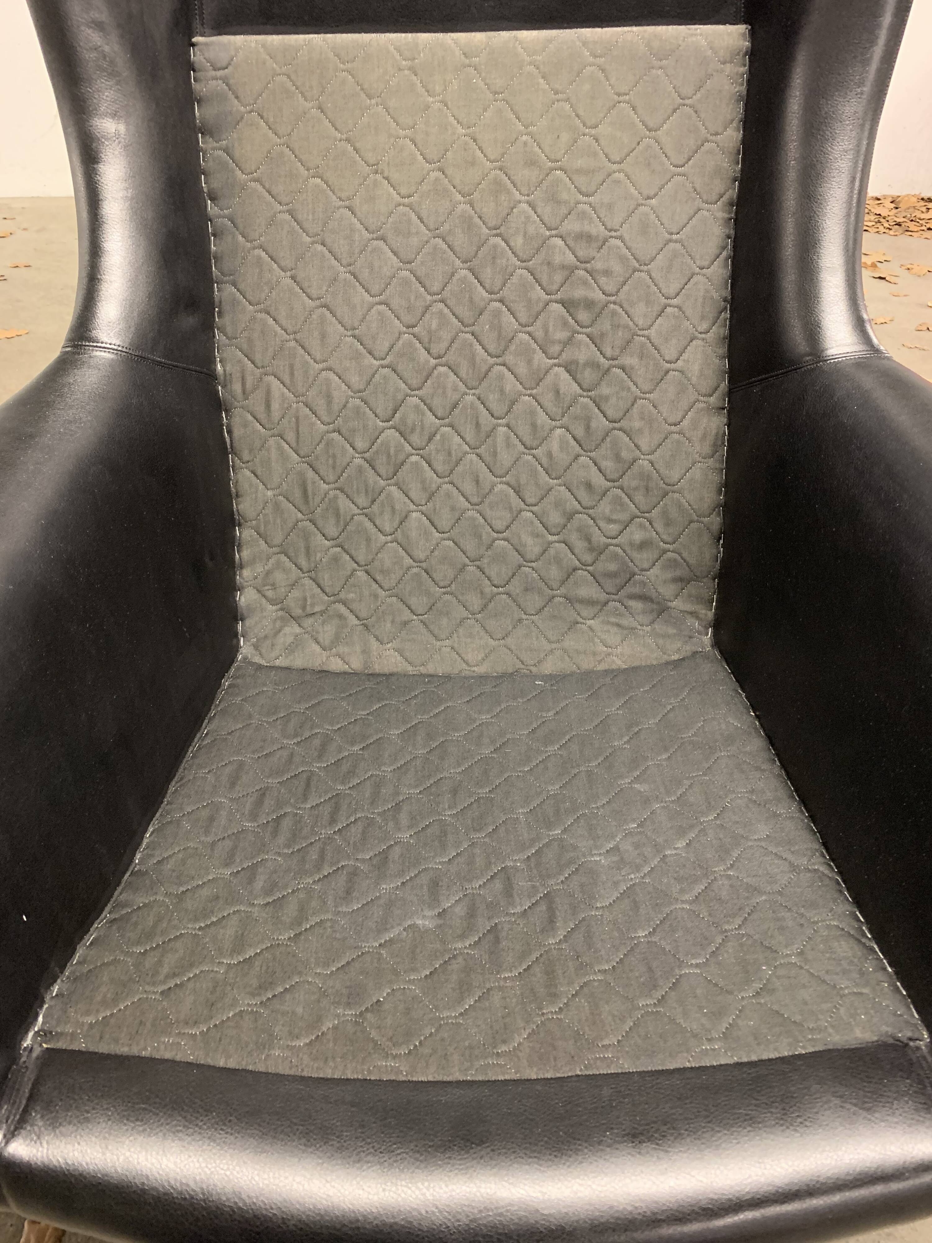 Scandinavian leather armchair 1970