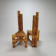Ensemble de 2 chaises en bambou, années 1970