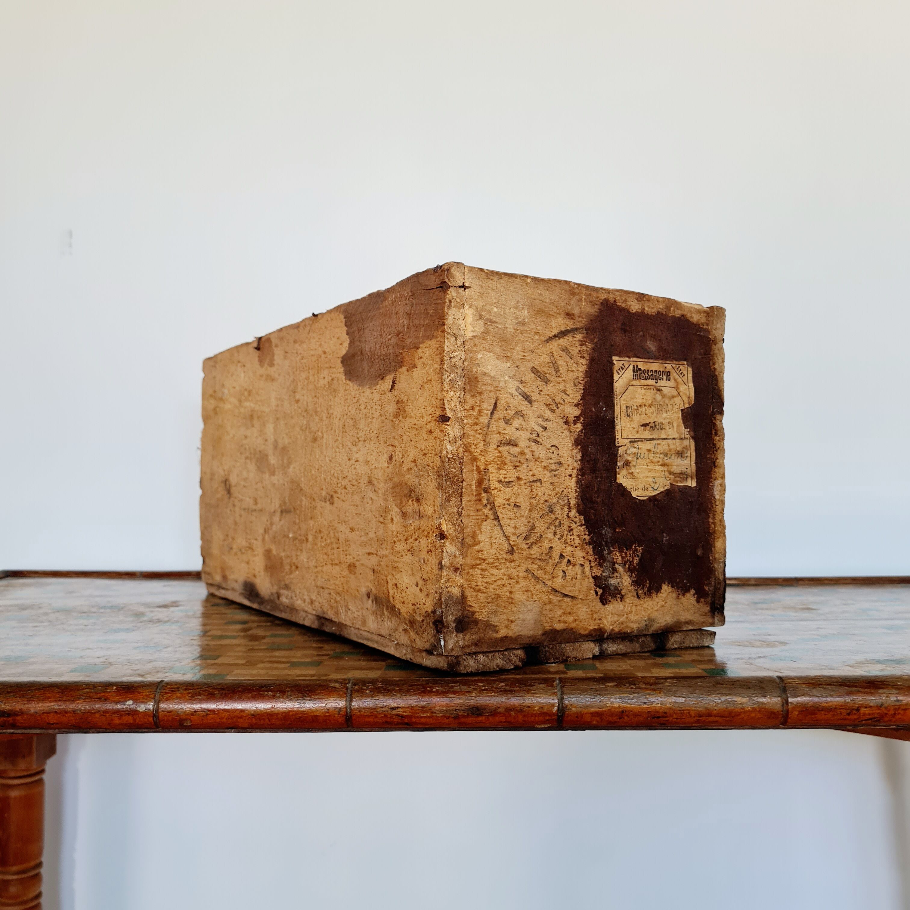 Old wooden box