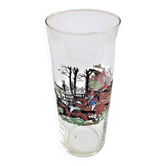 1950s Decorated glass equestrian sports steeplechase horse racing