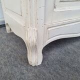 Patinated bathroom cabinet with marble 1940s