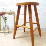 Light wood tabouret 70s