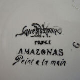 3 ceramic plates Sarreguemines Amazonas