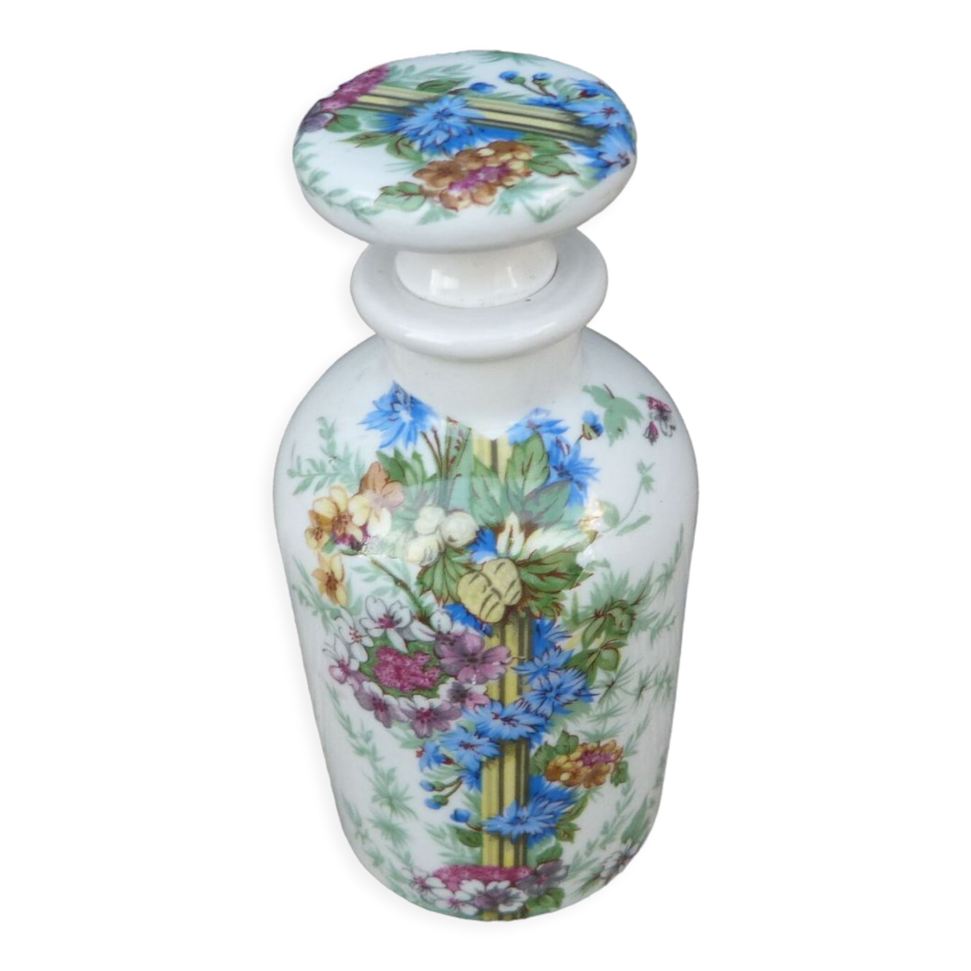 Flowered Paris porcelain toilet bottle