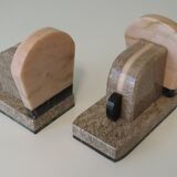 Pair of Art Deco marble bookends from the 1930s