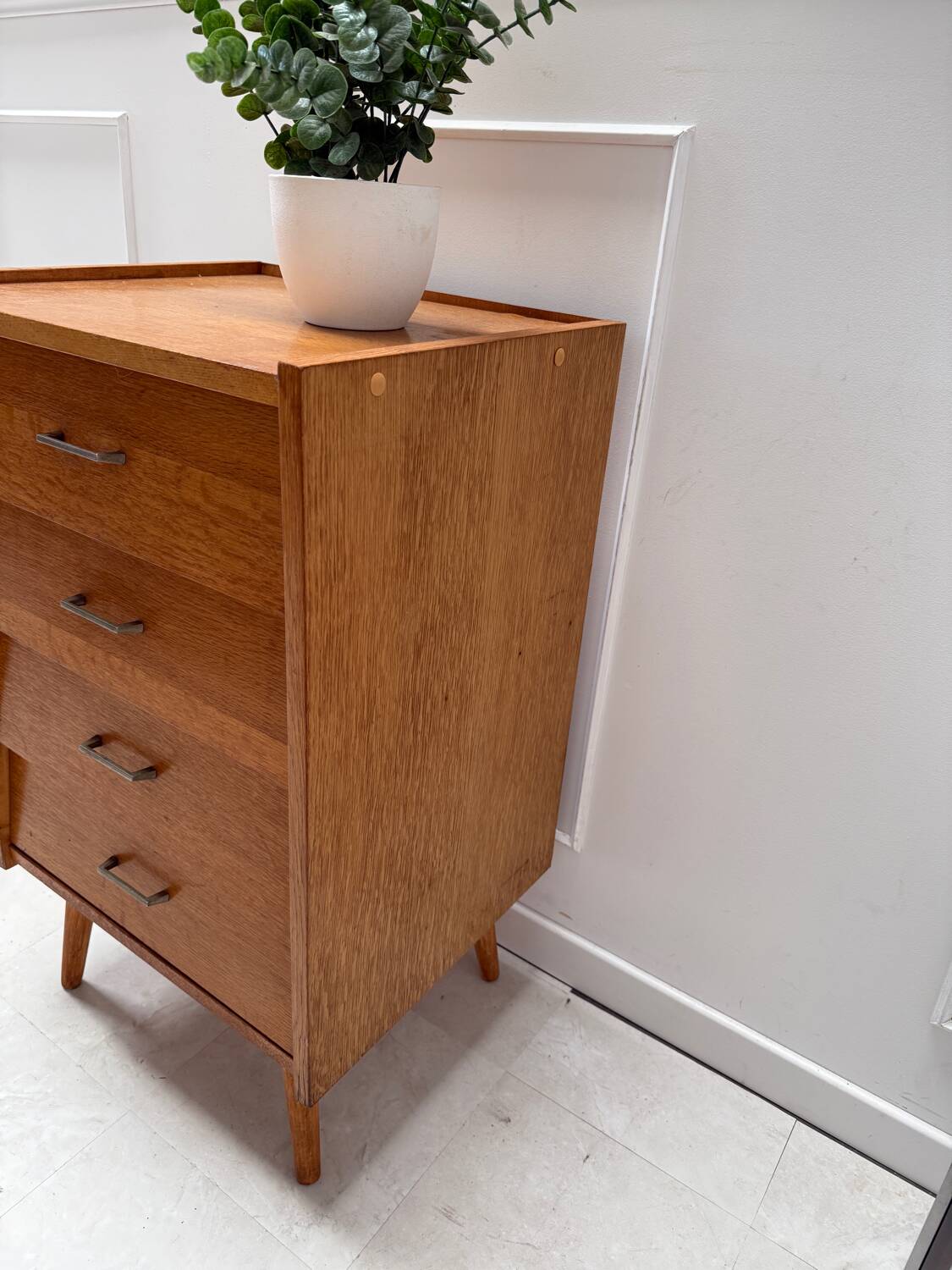 Vintage chiffonier with compass feet