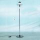 Minimalist chrome glass floor lamp, Bauhaus style floor lamp.