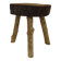 Tripod oak milking stool, Ariège peasant art, France (19th century)