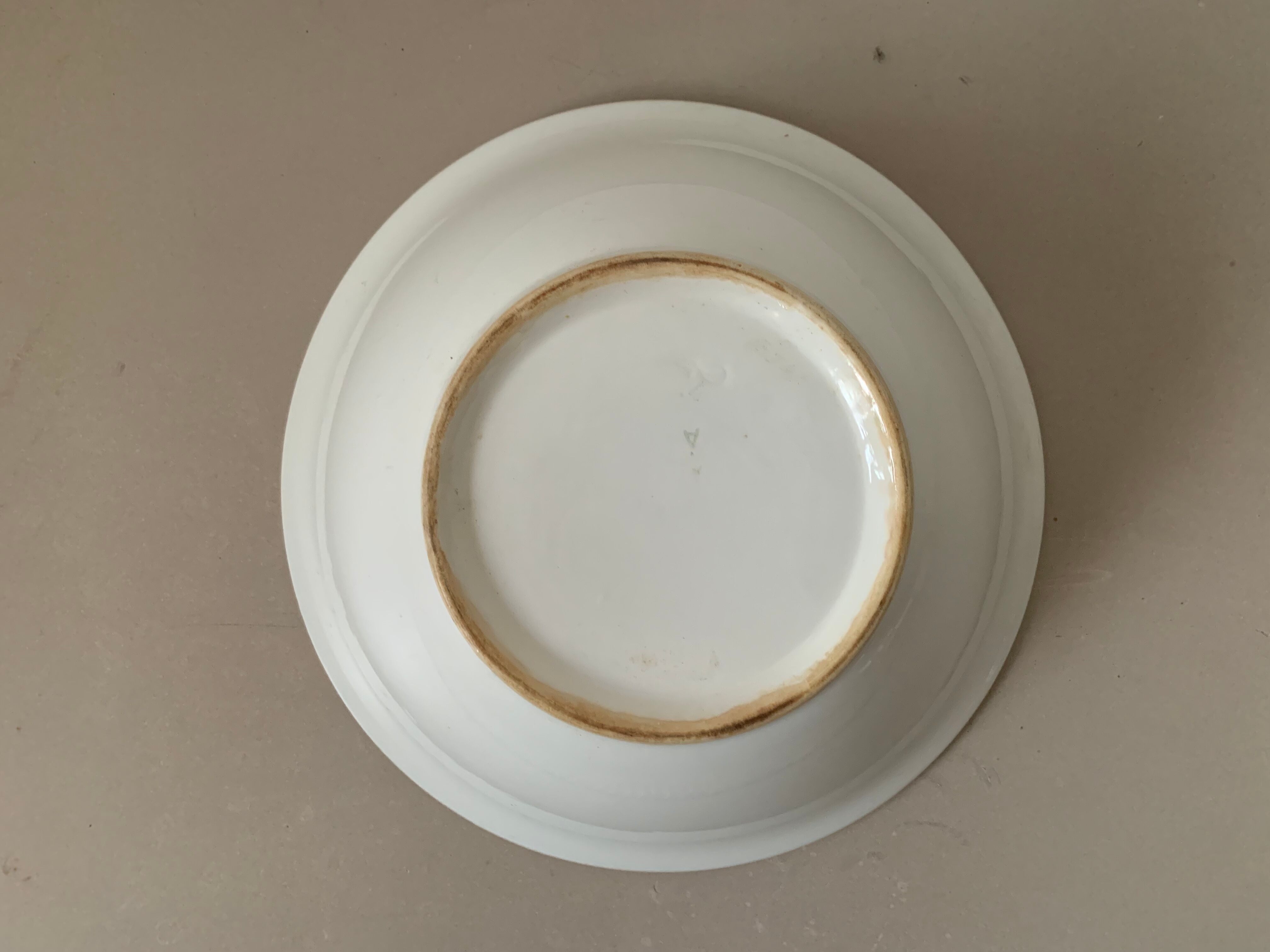 Old white salad bowl