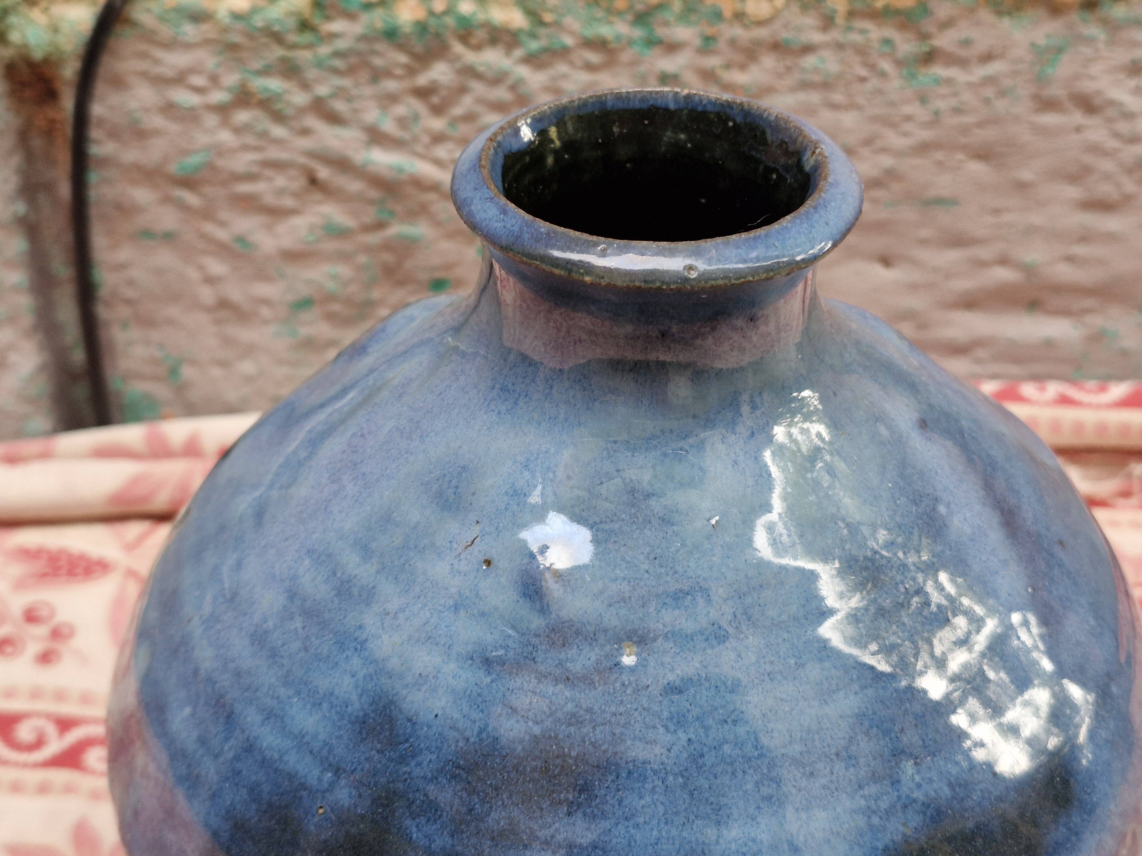 Vintage glazed ceramic vase Signed Z Karbowski