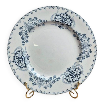 Antique dessert plate K&G Lunéville – Sébastopol model – blue decoration