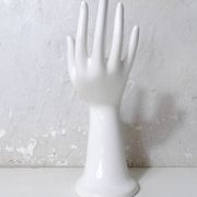 Vase, baguier main vintage en céramique blanche