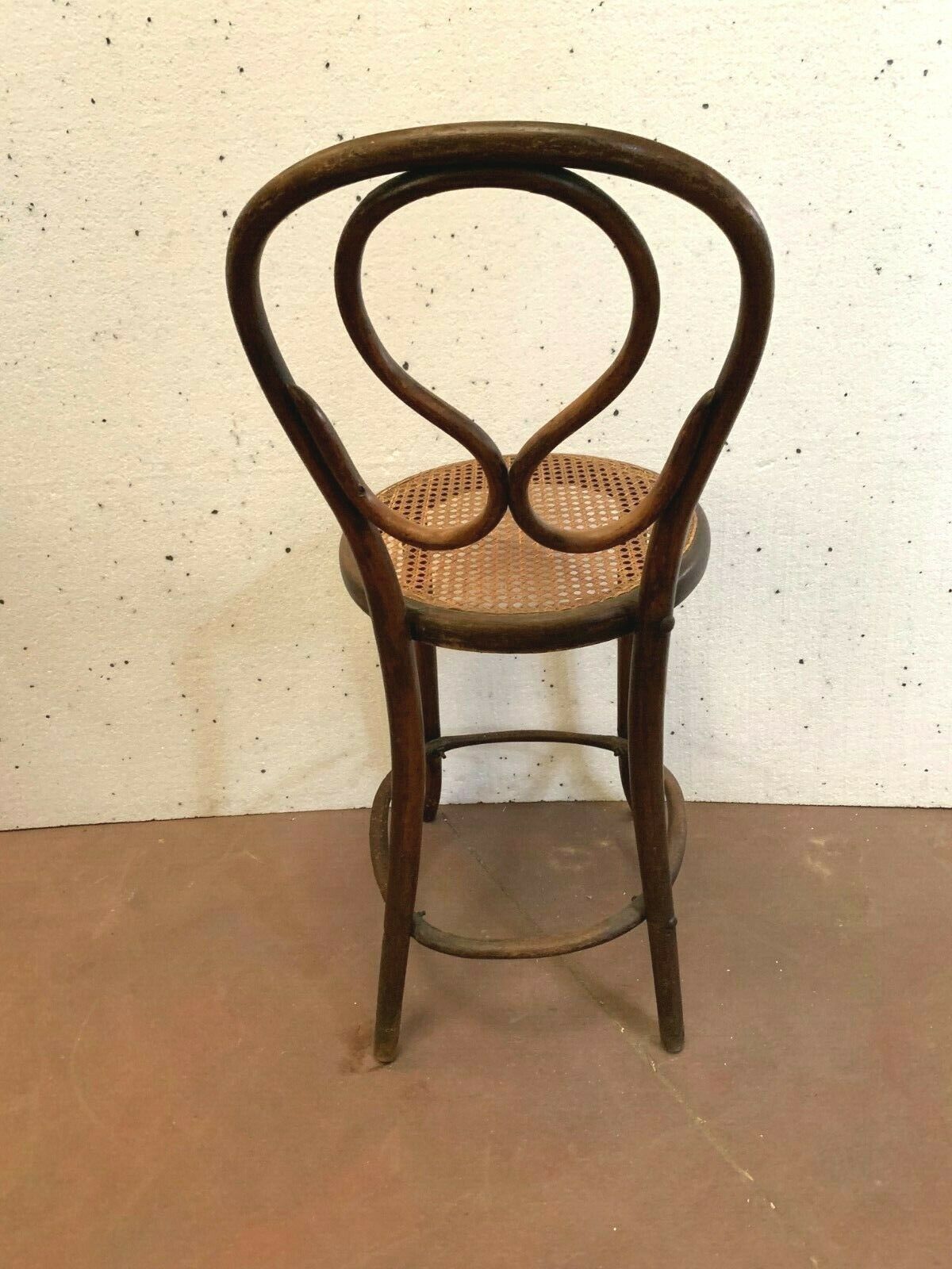 Chaise haute Thonet en bois courbé