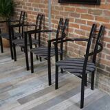 Set of 4 Italian design armchairs from the 80s