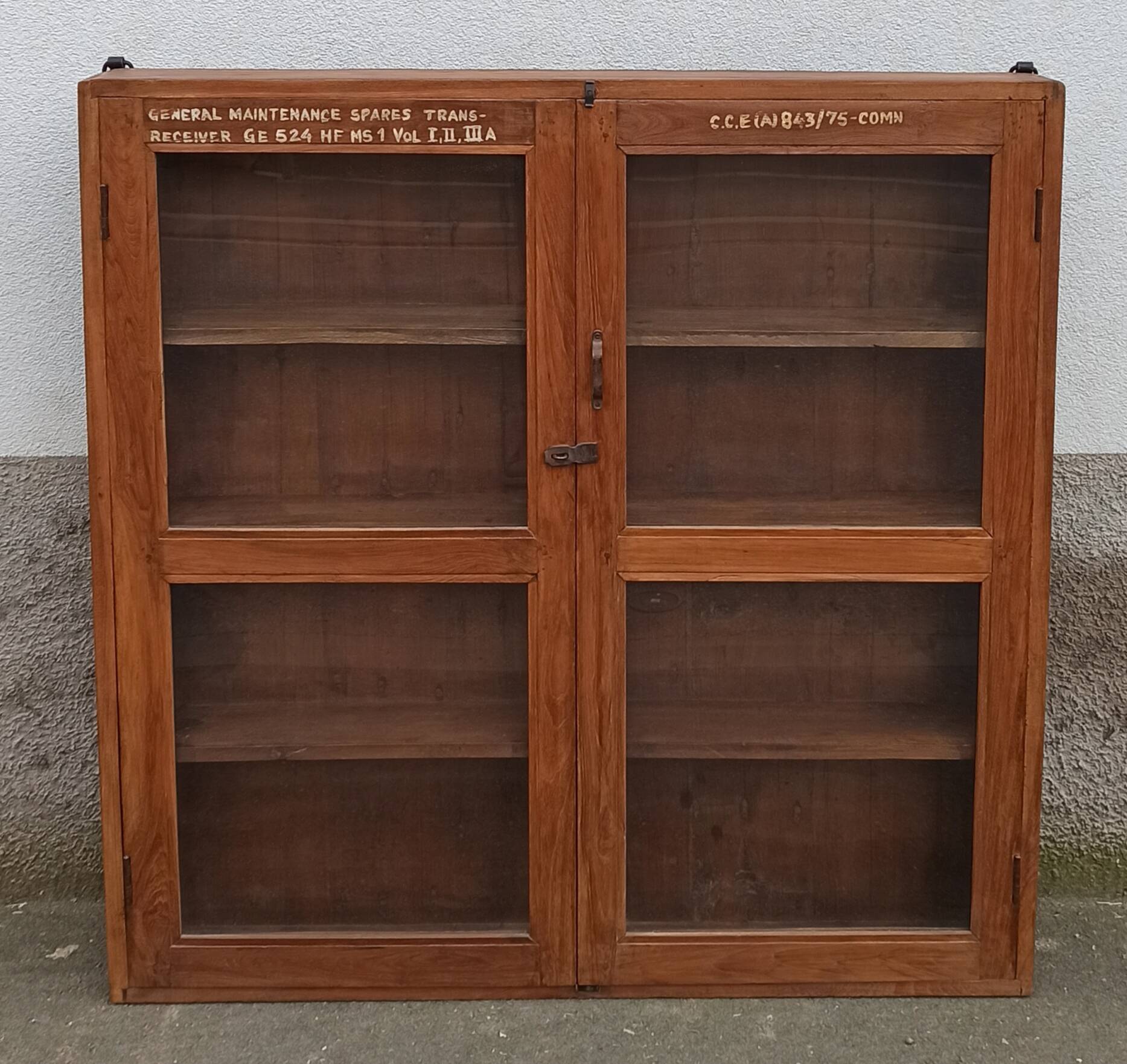 Old glass wall shelf