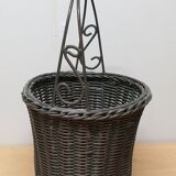 Wicker and metal basket