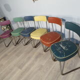 Set of 6 industrial chairs "Nori"