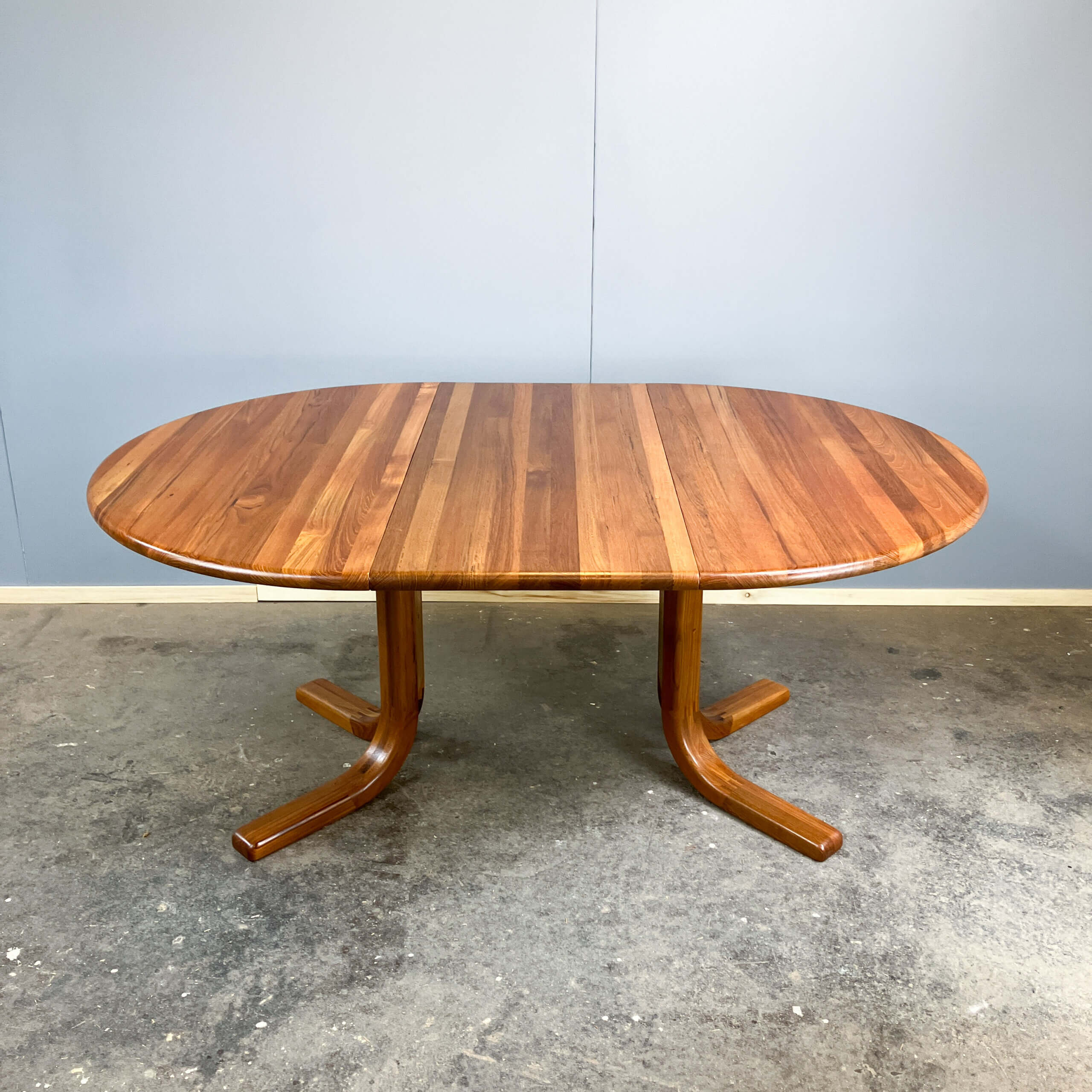 Extendable dining table by Mikael Laursen, solid teak, 1960s