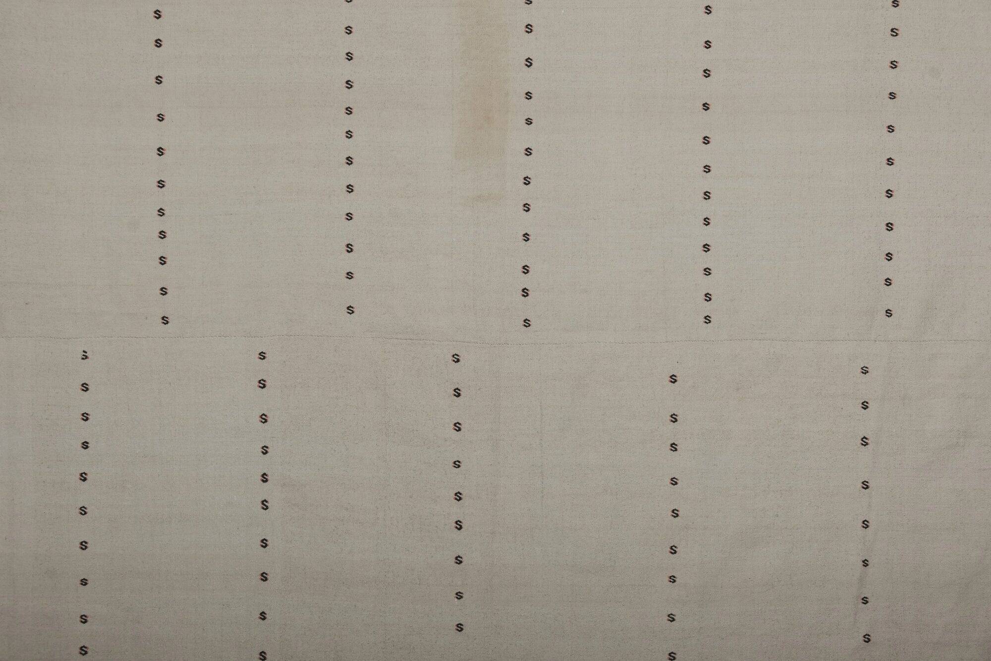 Vintage Turkish kilim, handwoven, 200x285 cm.
