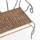 Banc en fer et rotin