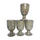 Four cups made of pyrity sandstone