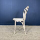 Set of 4 Thonet type bistro chairs light curved wood & Skaï GO IN Germany