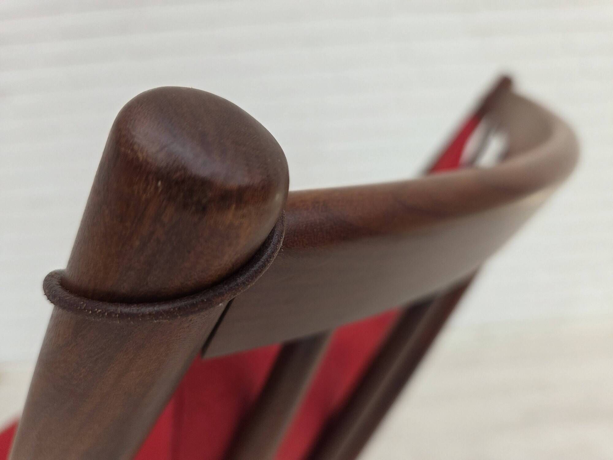 1960s Danish rocking chair by Frank Reenskaug, model 182, reupholstered.