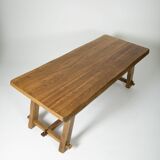 Elm table by Aranjou, France 1970s
